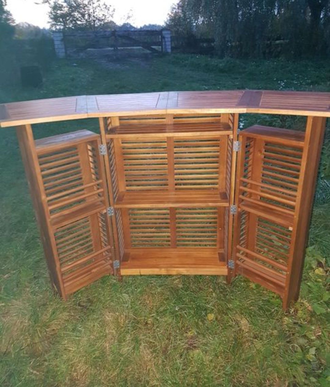 Barek ogrodowy na taras / szafka do SPA z drewna egzotycznego