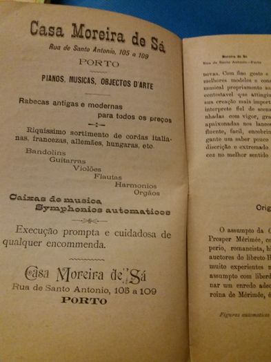 Programa de ópera em 4 actos de 1891(?)
