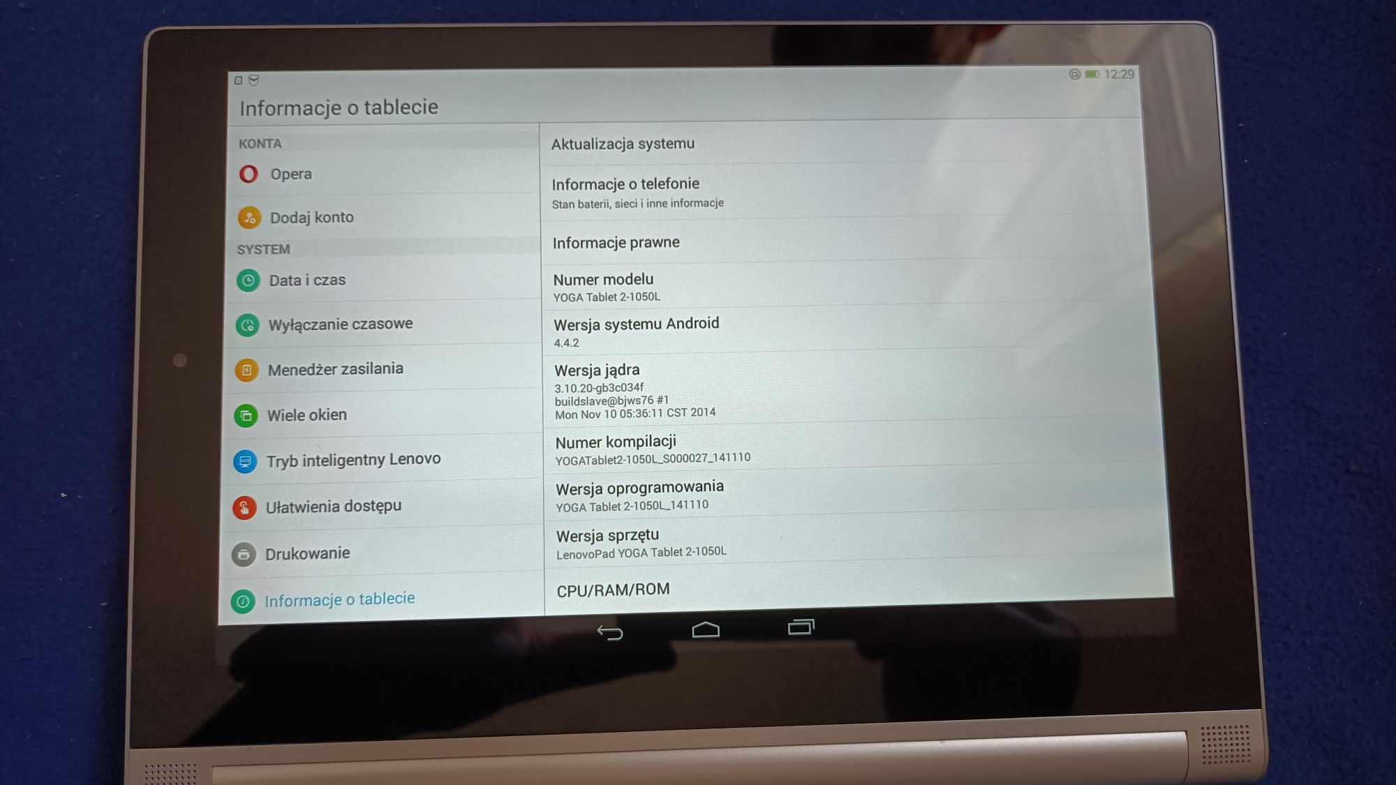 Tablet Lenovo Yoga Tab2 1050L