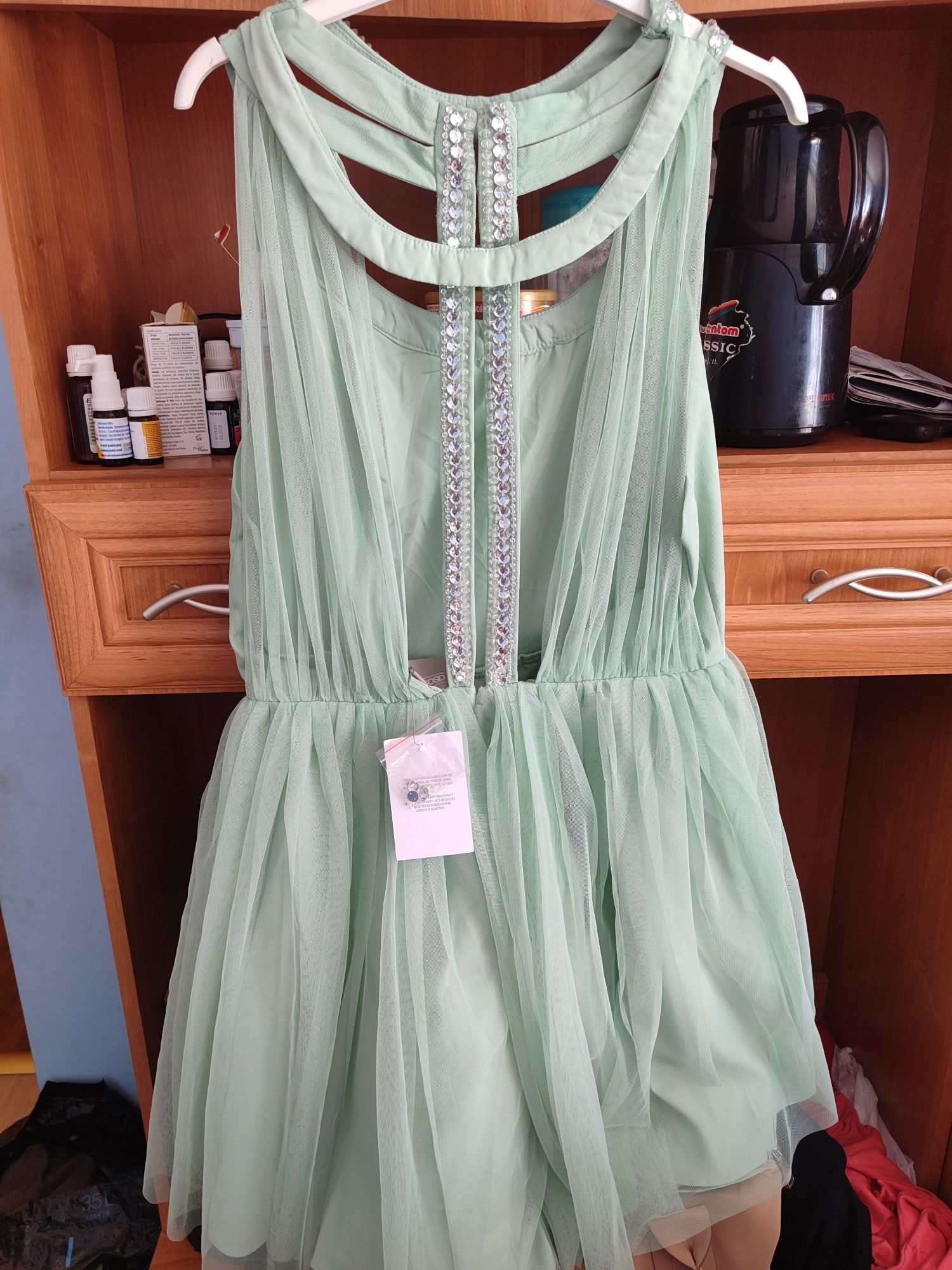 Sukienka miętowa ASOS tylko dziś 50 zł