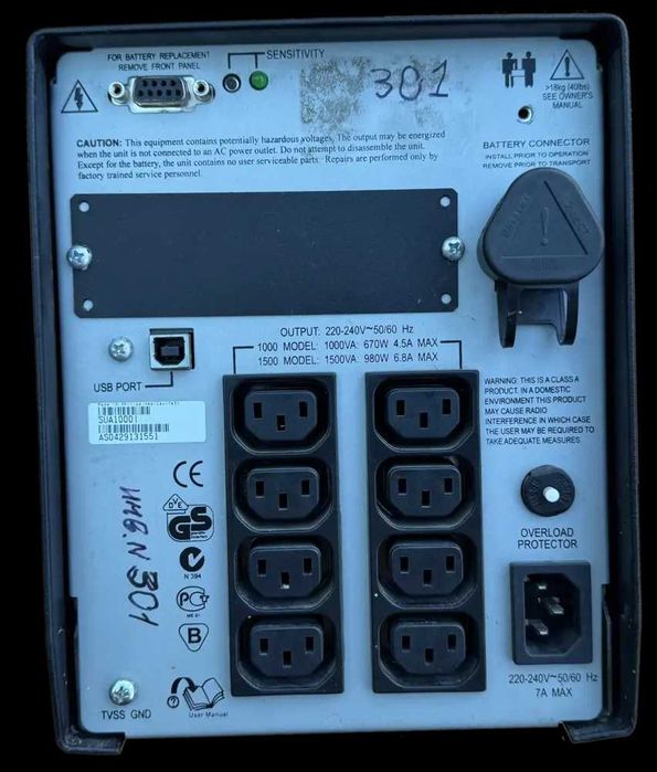 ДБЖ APC Smart-UPS 1000VA SUA1000I Чиста синусоїда. LiFePo4 800 вт*год