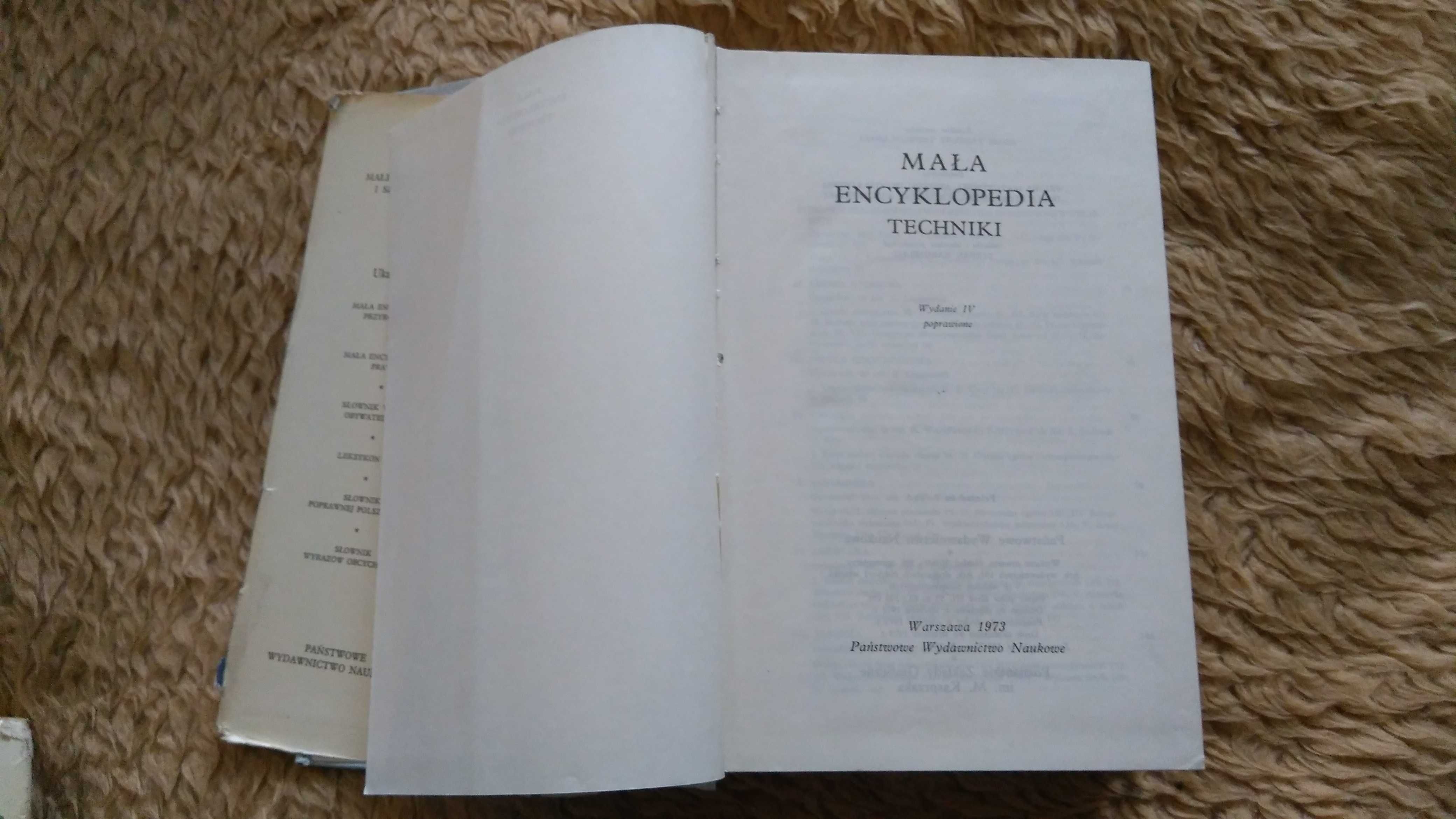 Mała encyklopedia  techniki PWN nauka szkoła studia