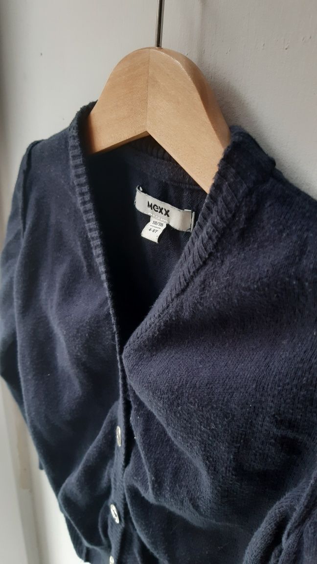 Sweter sweterek zapinany kardigann elegancki granatowy Mexx 110 116