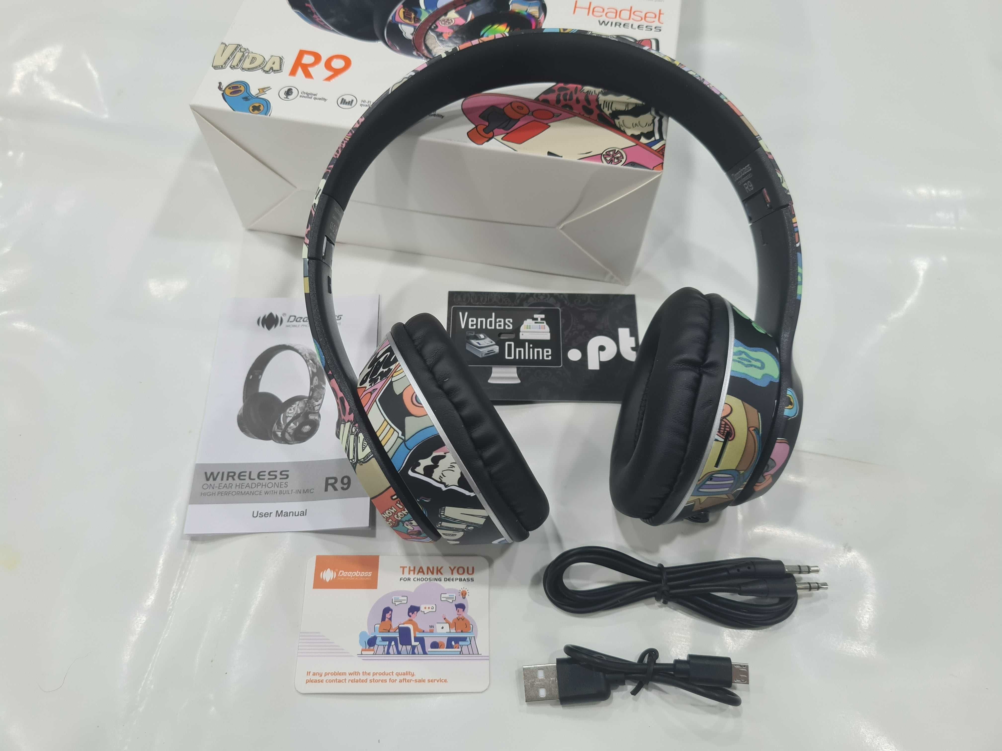 Headphones Bluetooth Deepbass R9 RGB