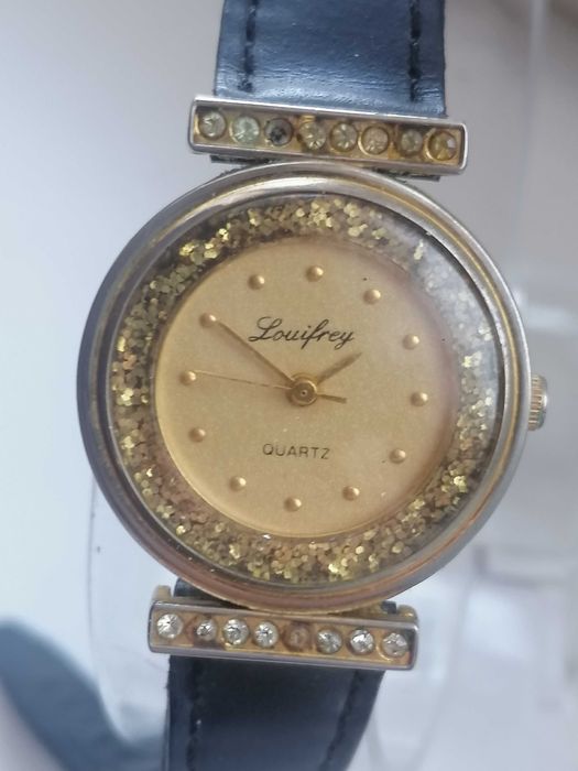 Piękny damski zegarek vintage z paskiem Louifrey