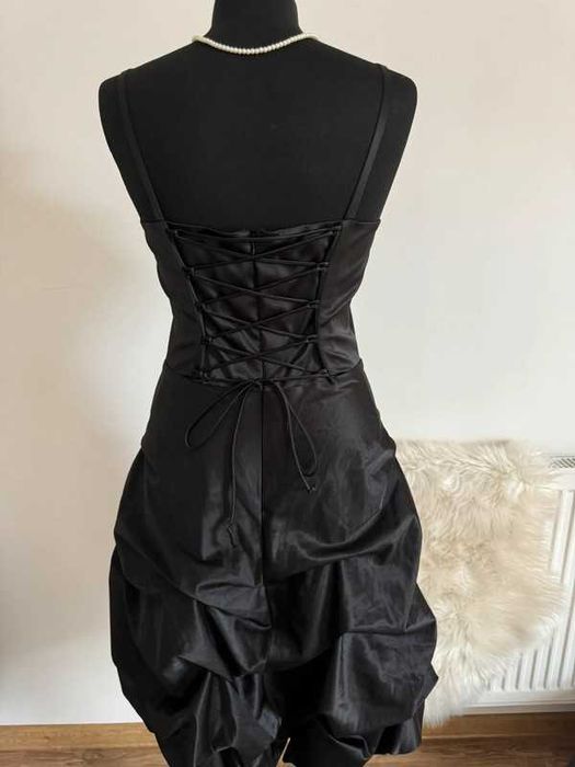 Sukienka suknia wizytowa balowa z wiązaniem i suwakiem