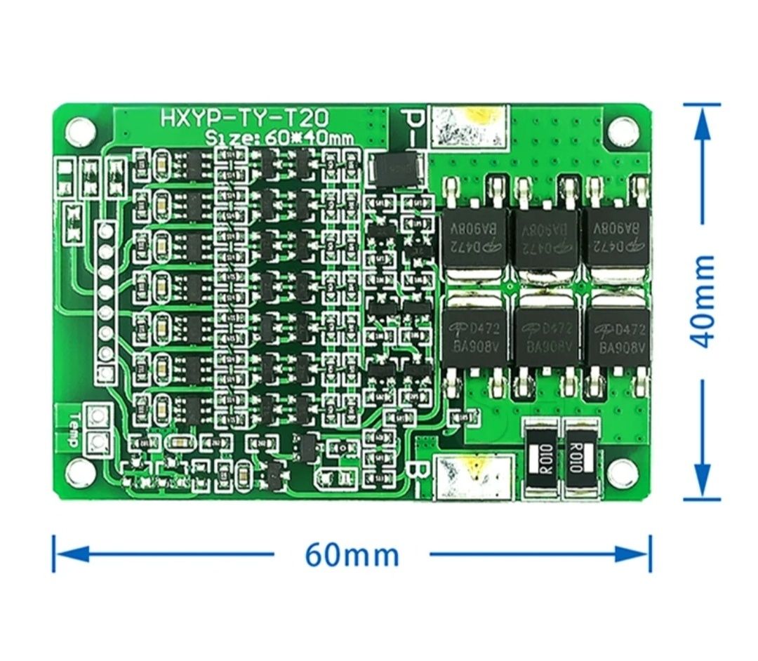 Плата бмс Bms 7s 15a li ion с балансировкой для литий ионовых батарей