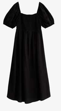 Sukienka midi 44 długa czarna babydoll XL new Look len plus size
