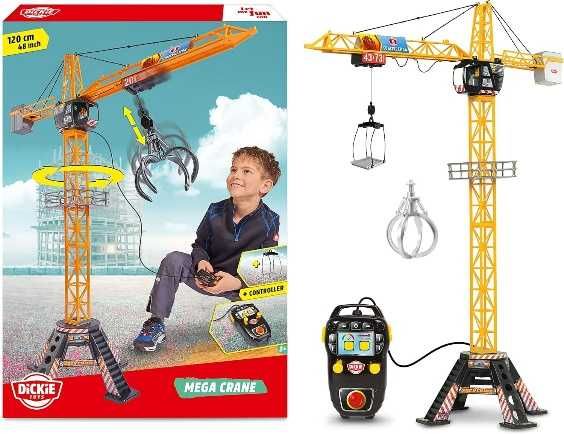 Dickie Toys MEGA CRANE Zabawkowy Dźwig zdalnie sterowany