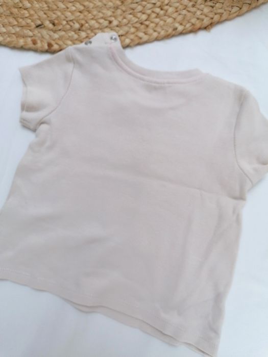 T-shirt Bege Canelada de Bebé