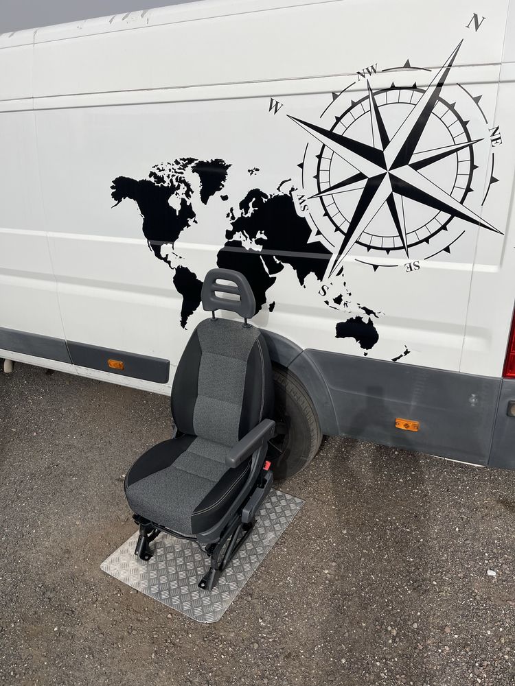 FOTEL POJEDYNCZY PASAŻERA, KAMPER , ducato jumper boxer 2006r-2025rok