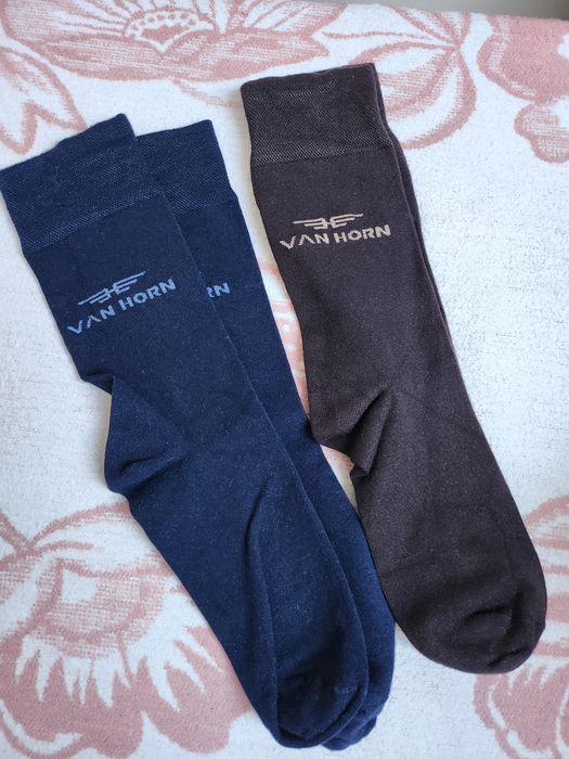 Skarpetki granatowe i brązowe VAN HORN nowe