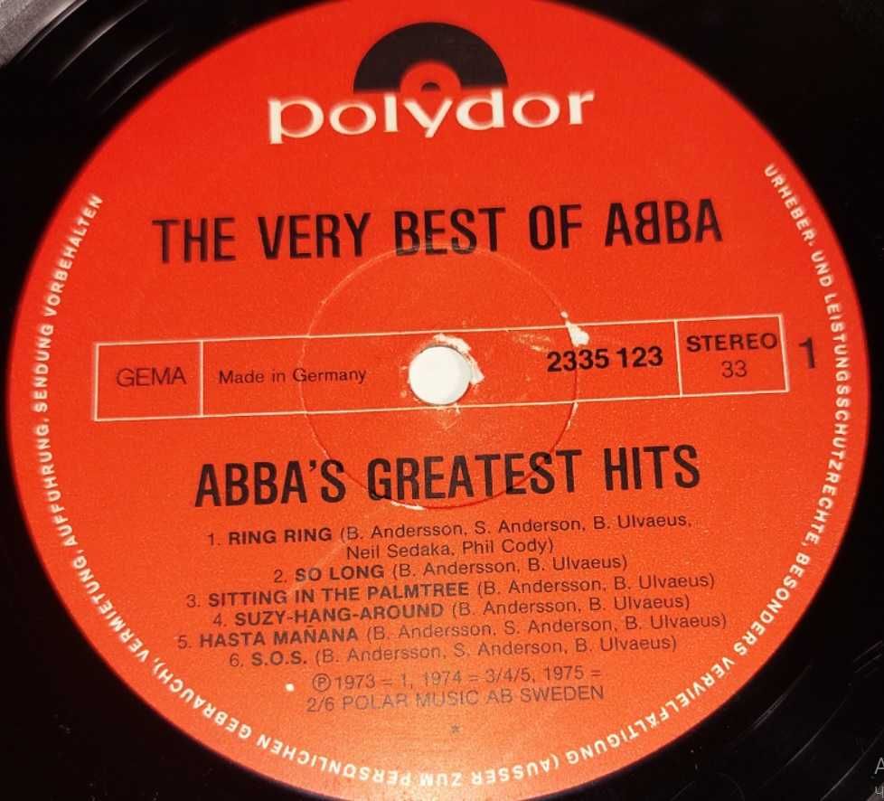 ABBA – The Very Best Of ABBA (ABBA's Greatest Hits) 2LP