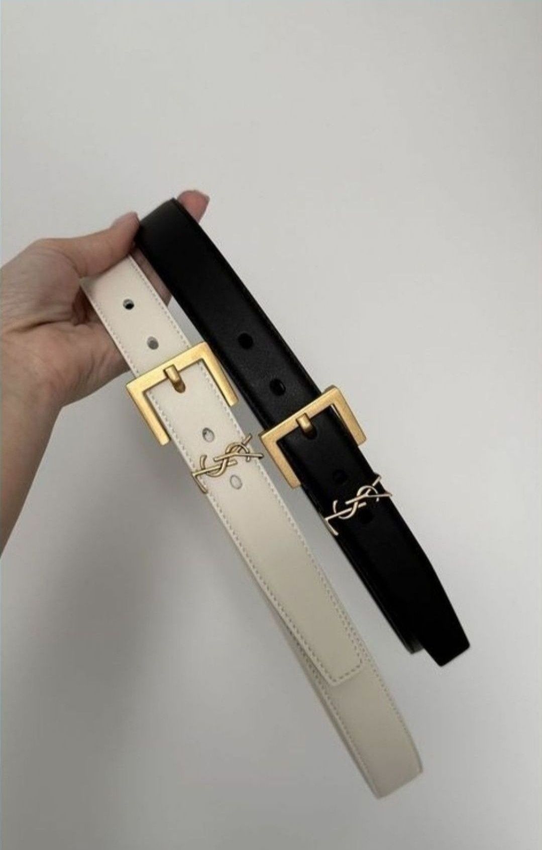 Nowy Skórzany Pasek Damski YSL Yves Saint Laurent