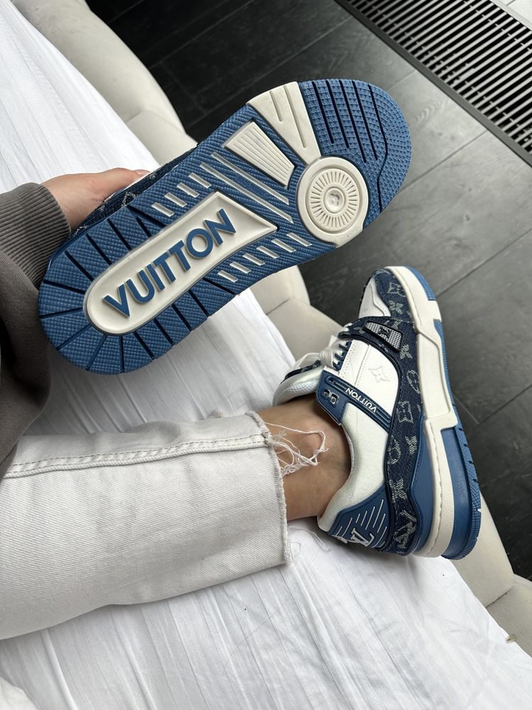 Кросівки Louis Vuitton Trainer Sneaker White / Blue