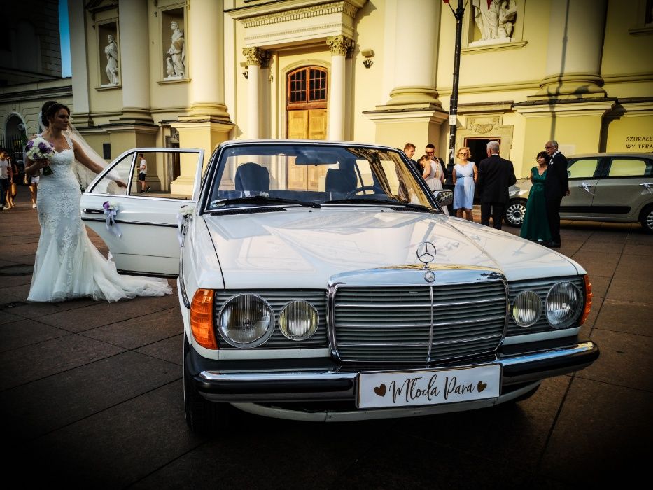 Mercedes W123, auto do ślubu, retro, klasyk do ślubu