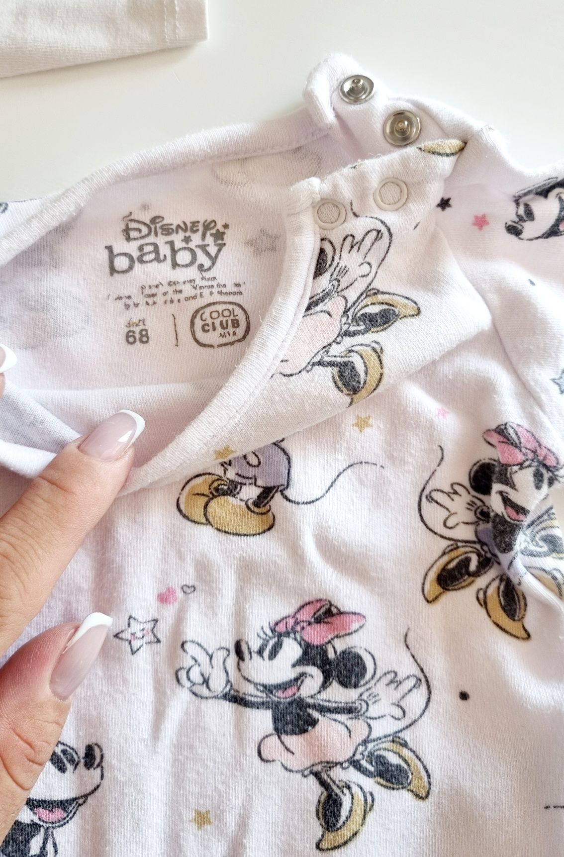Zestaw 2 sztuk 68 body z długim rękawem motyw misia miś Disney Myszka
