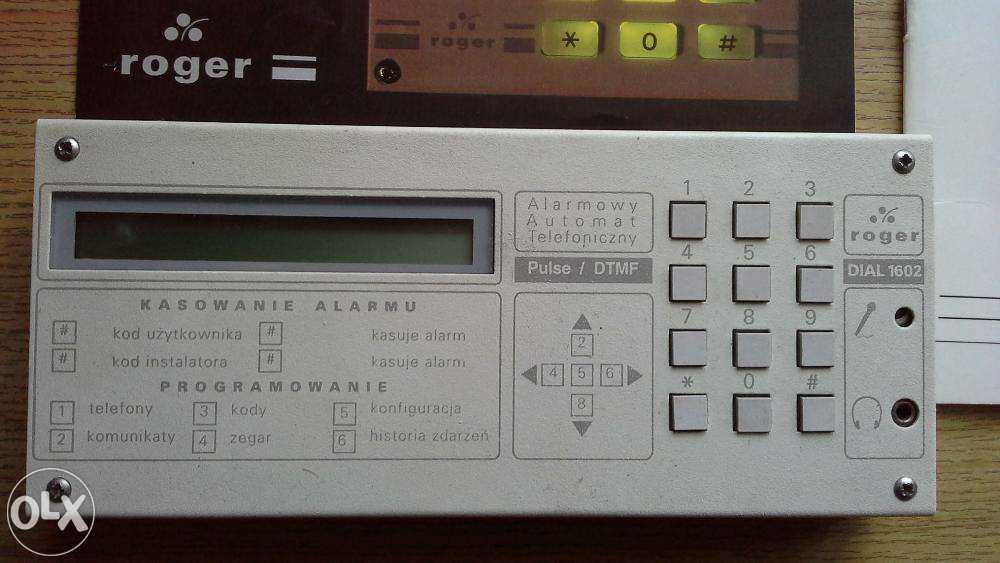 Alarm i Dialer powiadomienie telefoniczne ROGER 1602