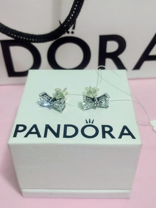 Сережки Пандора Pandora оригінал срібні нові