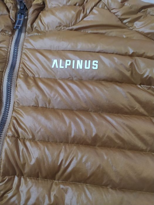 Kurtka puchowa damska Alpinus Reykjavik L miodowa, stan idealny