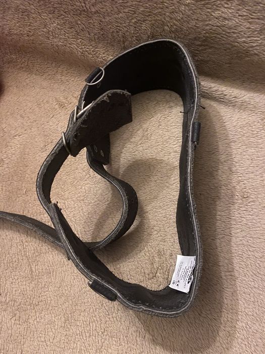 Pas biodrowy skórzany -lędzwiowy trening -