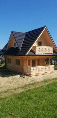 Domek w stylu góralskim Budowa domów z bali z drewna szkieletowy