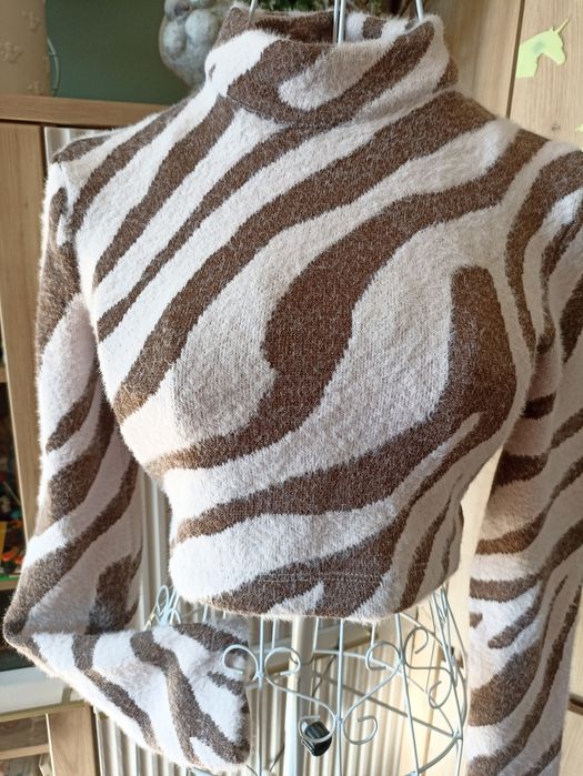 Coral reef sweter zebra top S-m