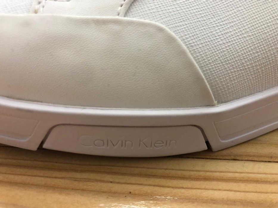 Nowe białe skórzane buty Calvin Klein męskie, oryginalne 43,5