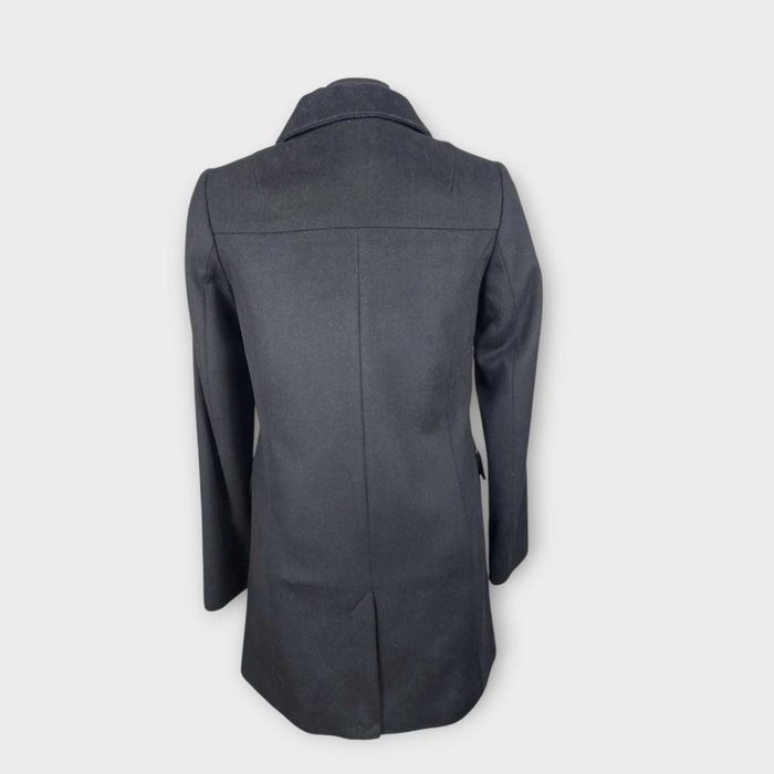 Płaszcz H&M 36 S czarny wełniany krótki klasyczny elegancki