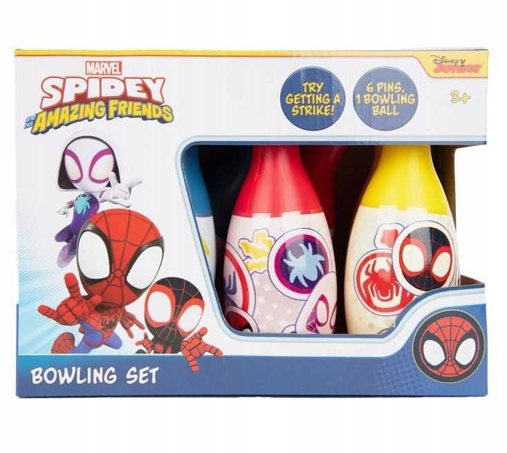 Zestaw Kręgli Marvel SPIDEY And His Amazing Friends 6 kręgli + Piłka
