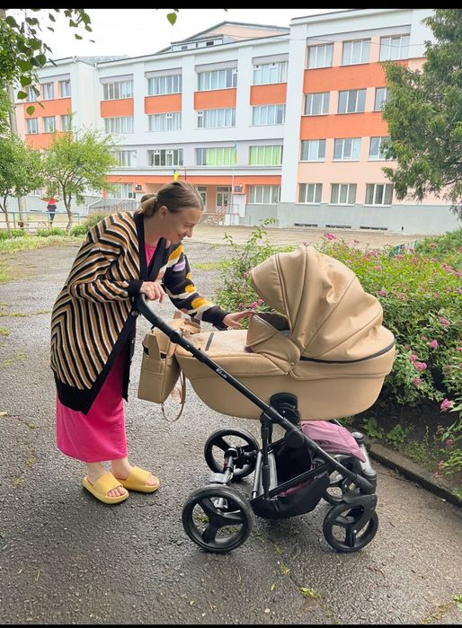 Каляска 2 в 1 візок 2 в 1 люлька+прогулянкова Savan польська, екошкіра