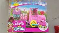 Barbie Lalka Chelsea + Pociąg ze zwierzakami Zestaw FRL86