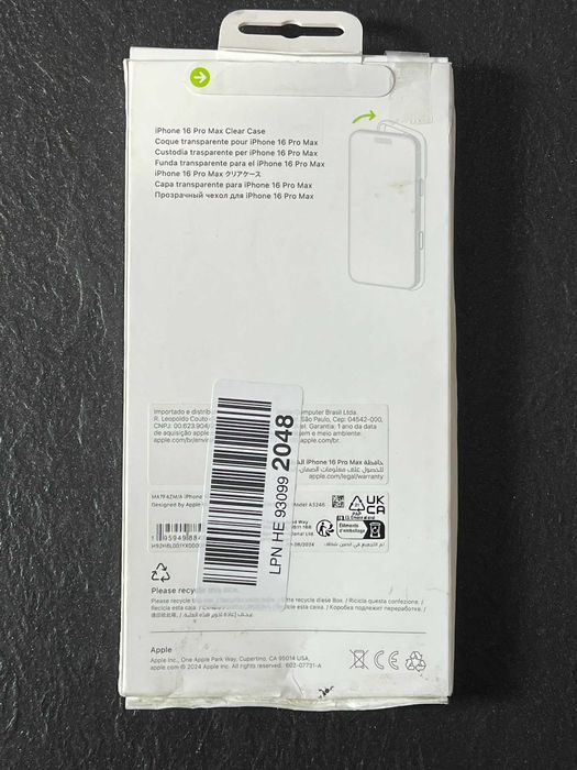 Plecki Apple do Apple iPhone 16 Pro Max bezbarwny