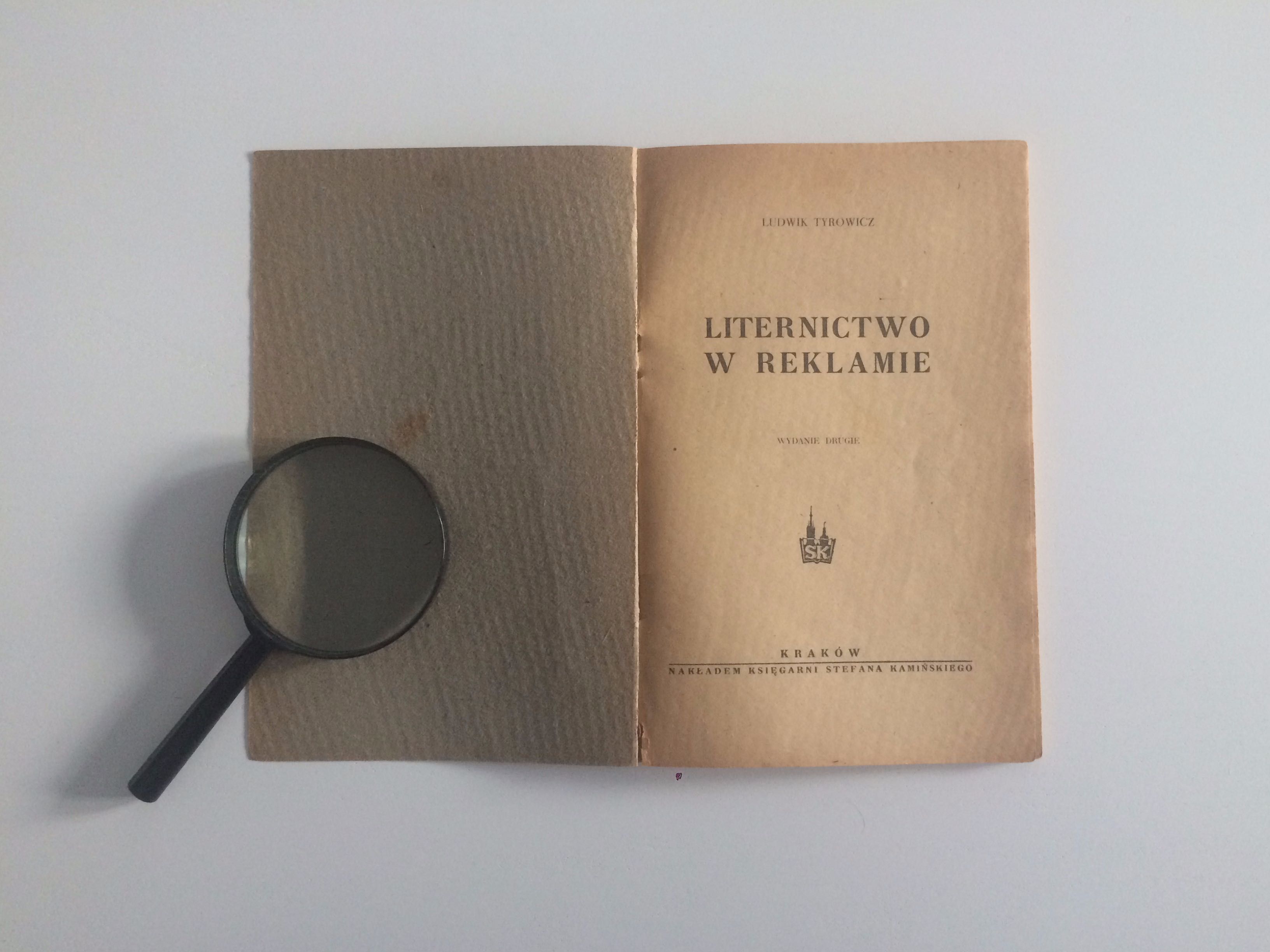 Ludwig Tyrowicz Liternictwo w reklamie Pismo Czcionki Krój pisma