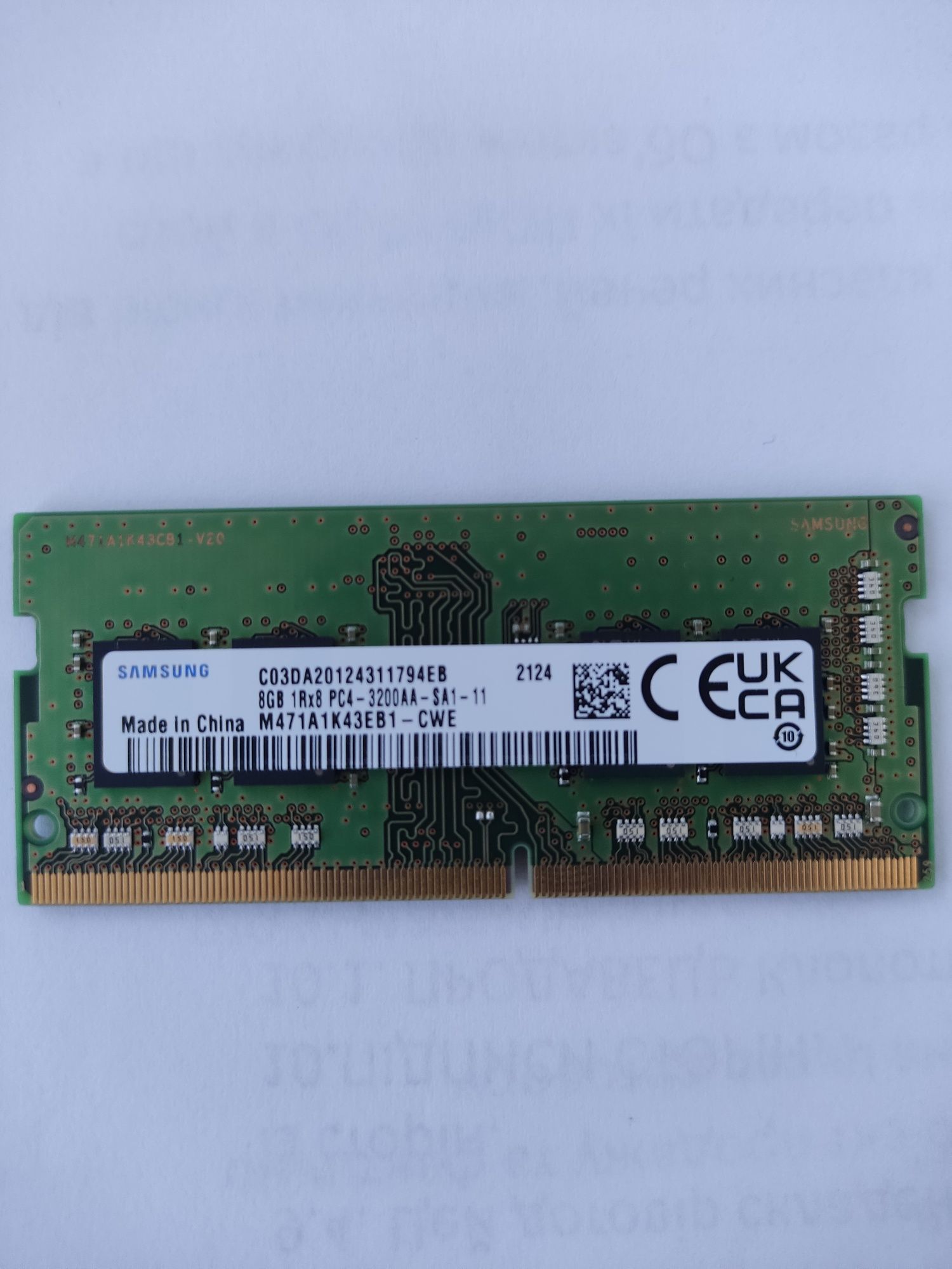 Оперативна пам'ять Samsung 8GB DDR4 3200 МГц