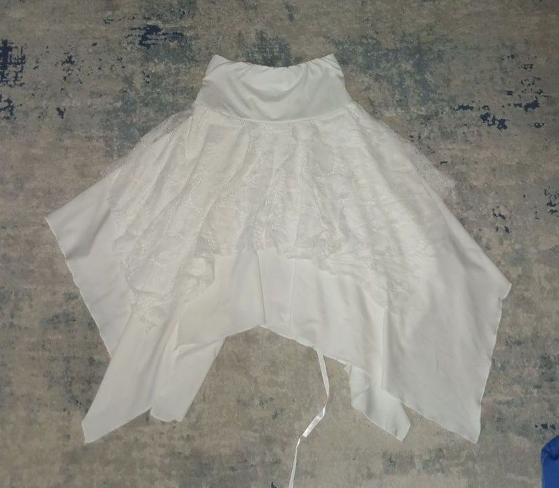 Довга біла готична спідниця | розмір S