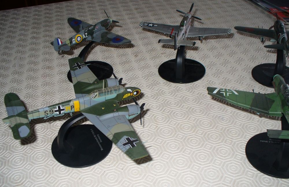 Aviões de combate 2ª guerra mundial 5 miniaturas