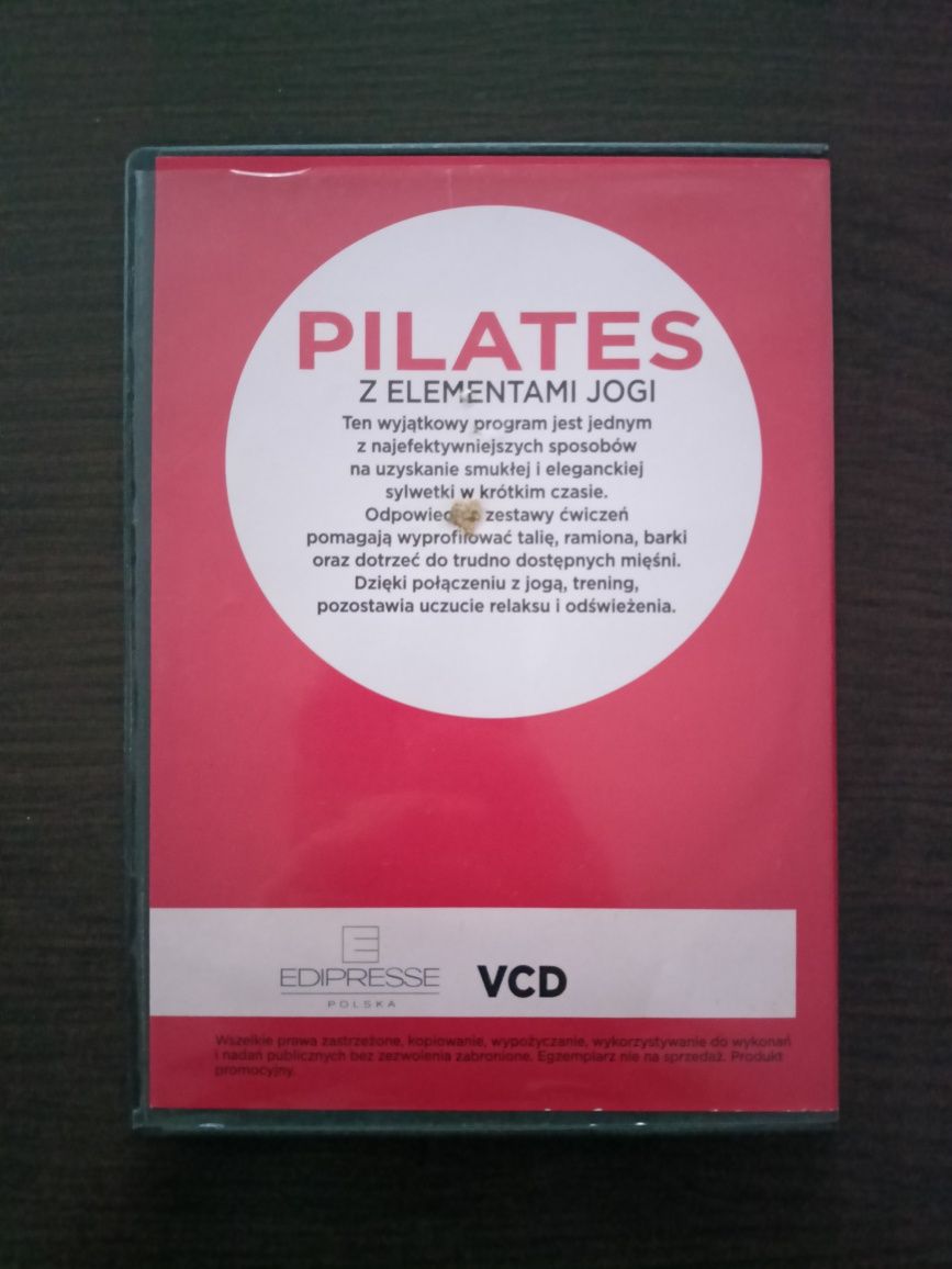 Pilates z elementami jogi - Zestaw ćwiczeń VCD STAN BARDZO DOBRY