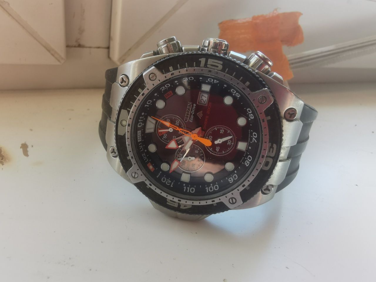 Citizen Eco-drive promaster carbon divers 200m seiko tissot