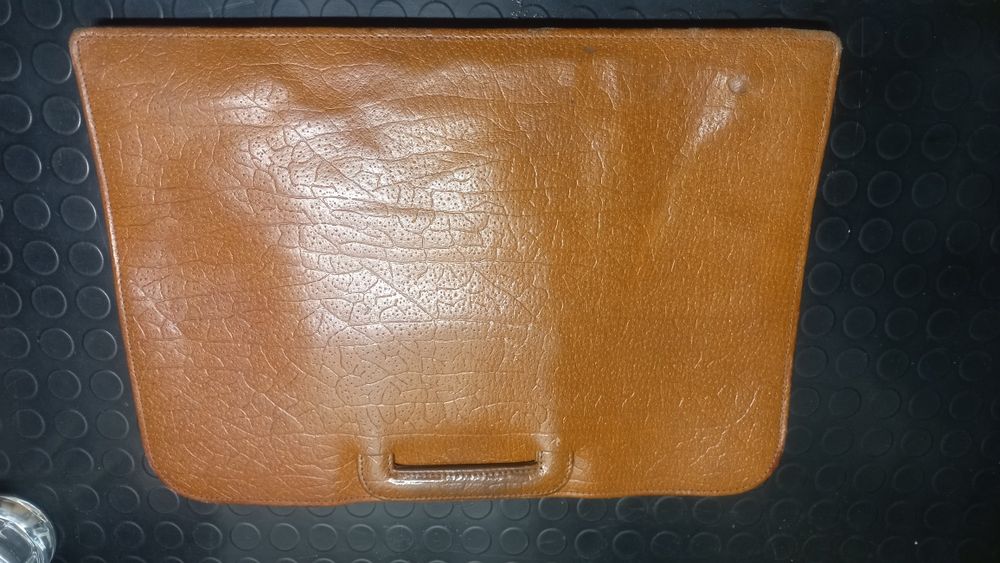 Stara skórzana aktówka PRL