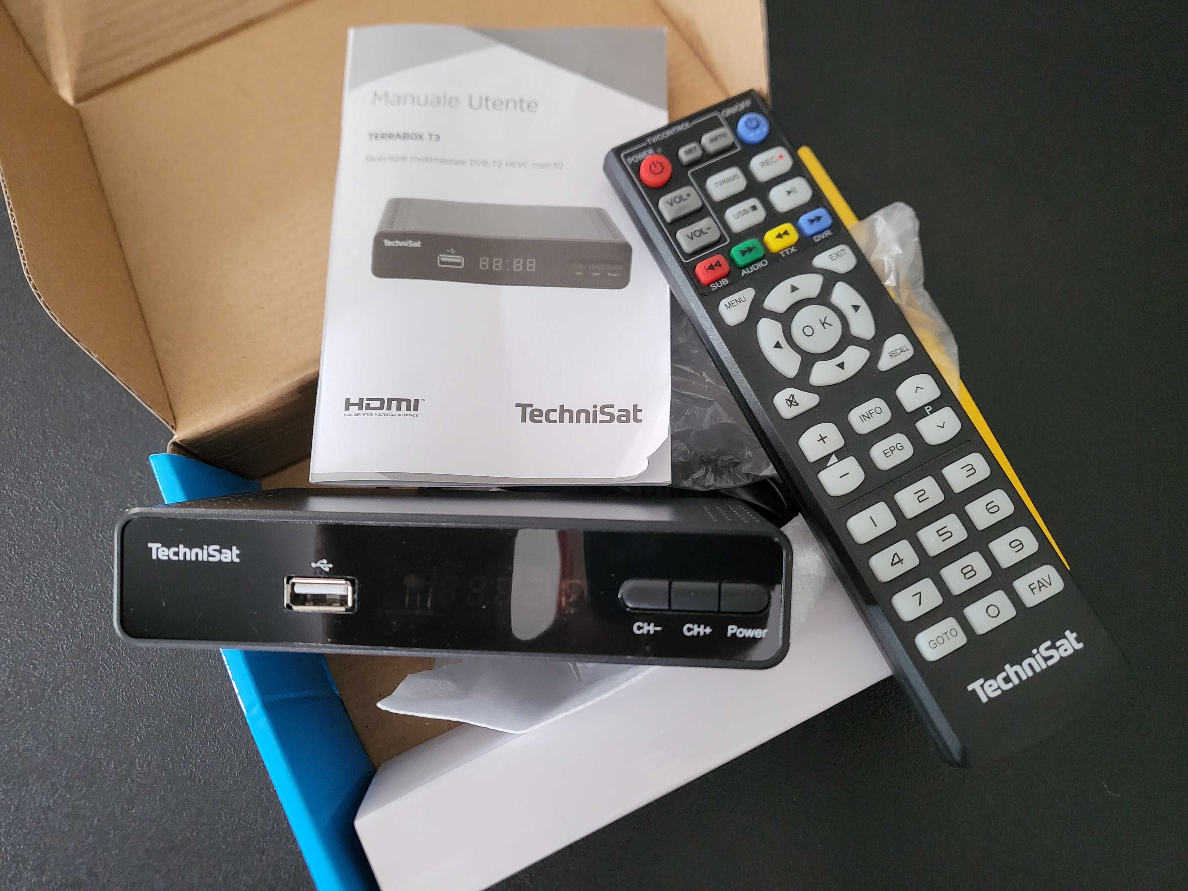 Dekoder tuner TechniSat TERRABOX T3 DVB-T2 H.265 HEVC praktycznie nowy