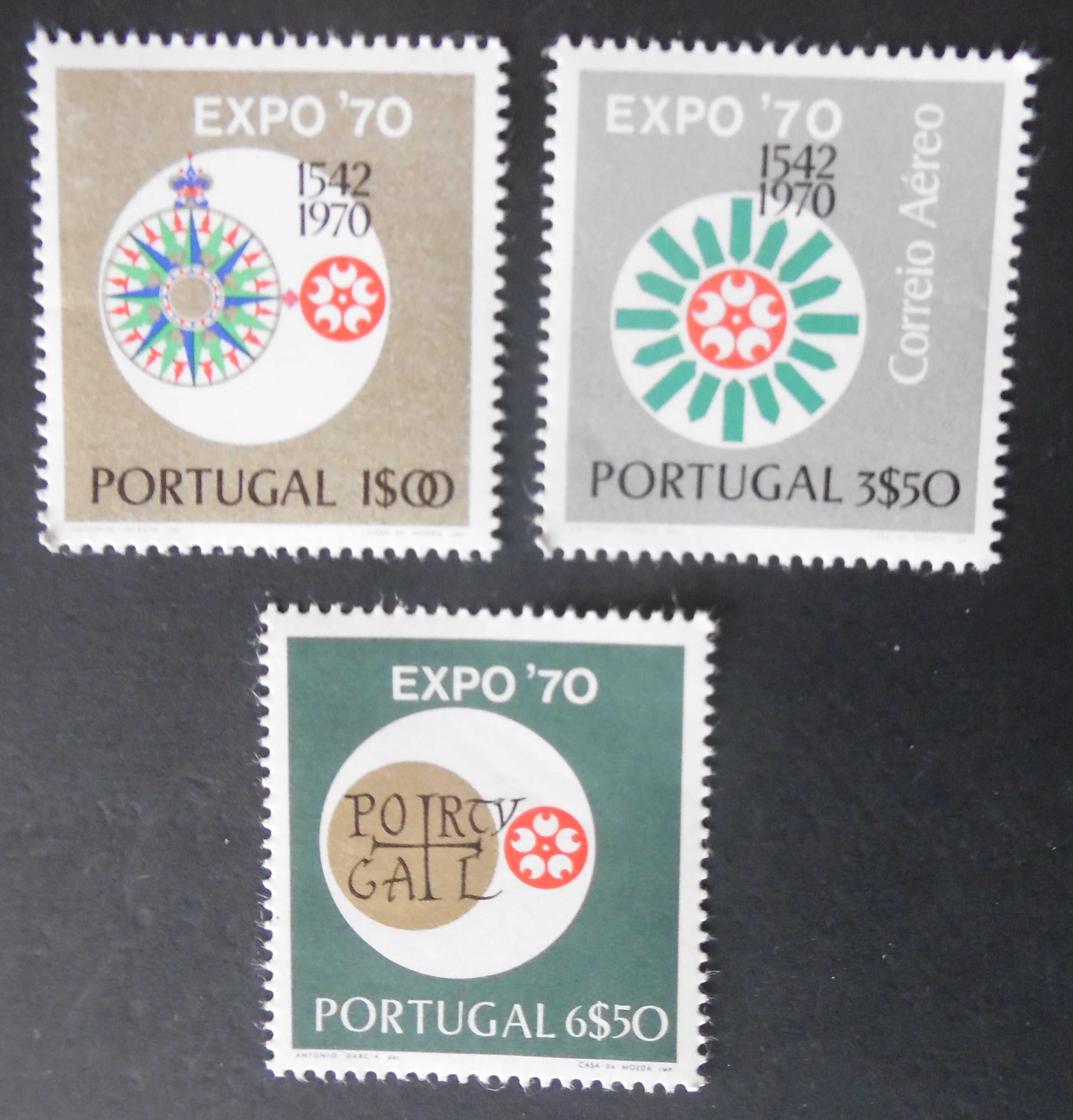 Selos Portugal 1970-Osaka Expo 70 Completo Novos s/ marca charneira