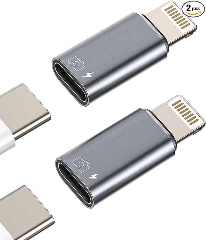 Adapter iPhone OTG USB C żeński na męski Lightning (2 szt.)