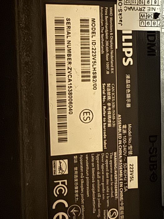 Monitor Philips 223V5LHSB2/00 – 22 cale, Full HD, HDMI