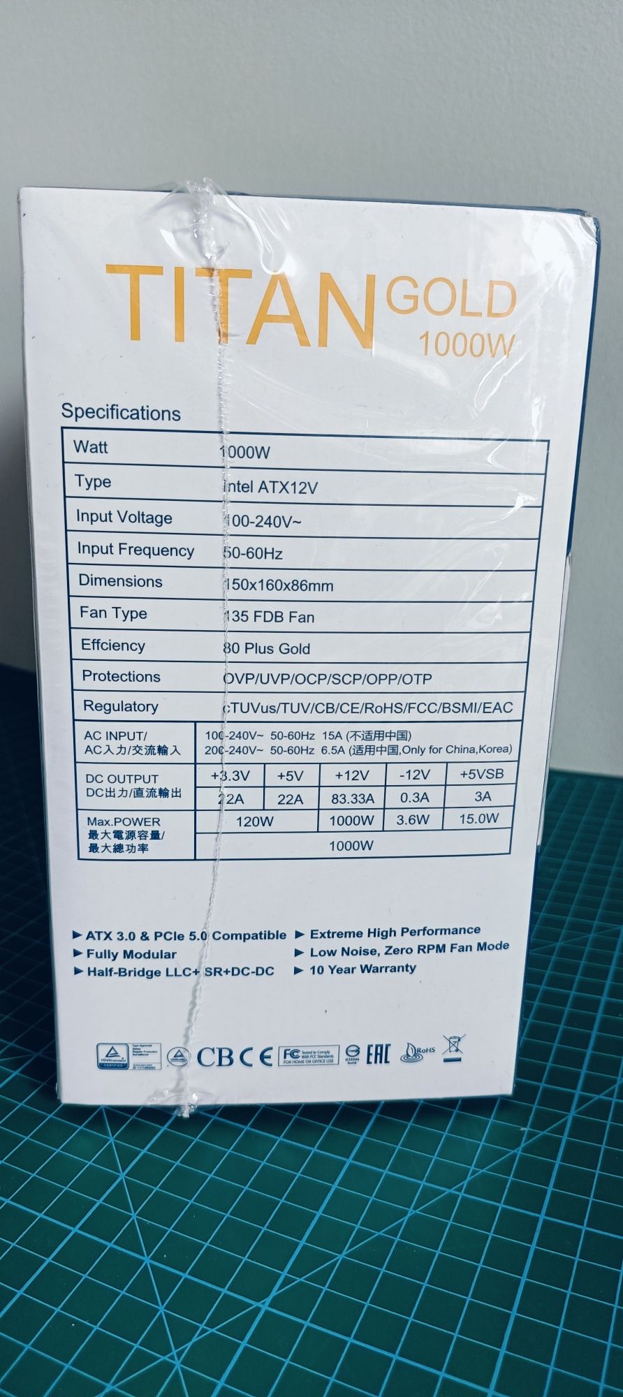 Блок живлення  модульний MONTECH TITAN GOLD 1000W