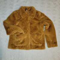 Puchata ciepła kurtka  płaszcz jesienna zimowa futerko H&M
