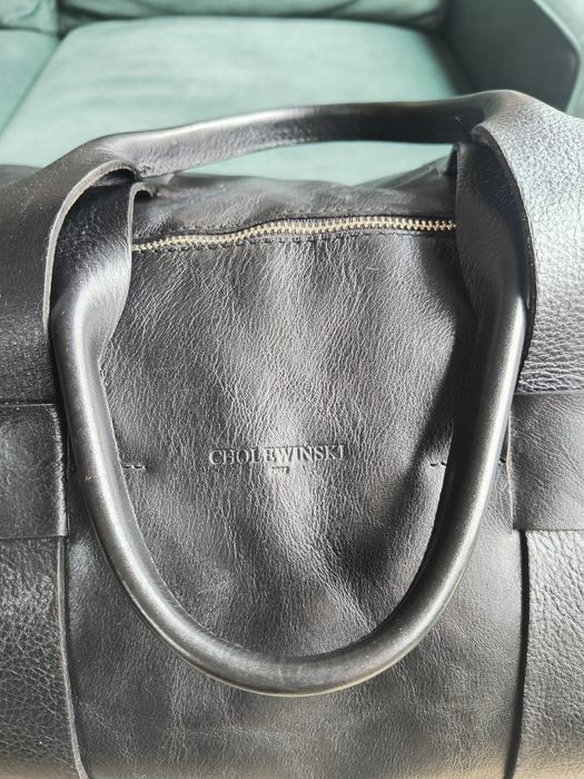 Elegancka skórzana torba Cholewińskii TB-644 - stan idealny