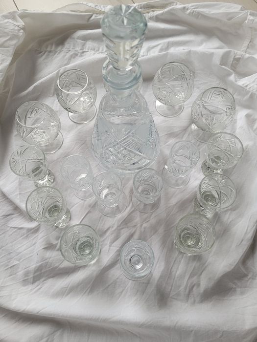 Kryształy zestaw karafka kieliszki