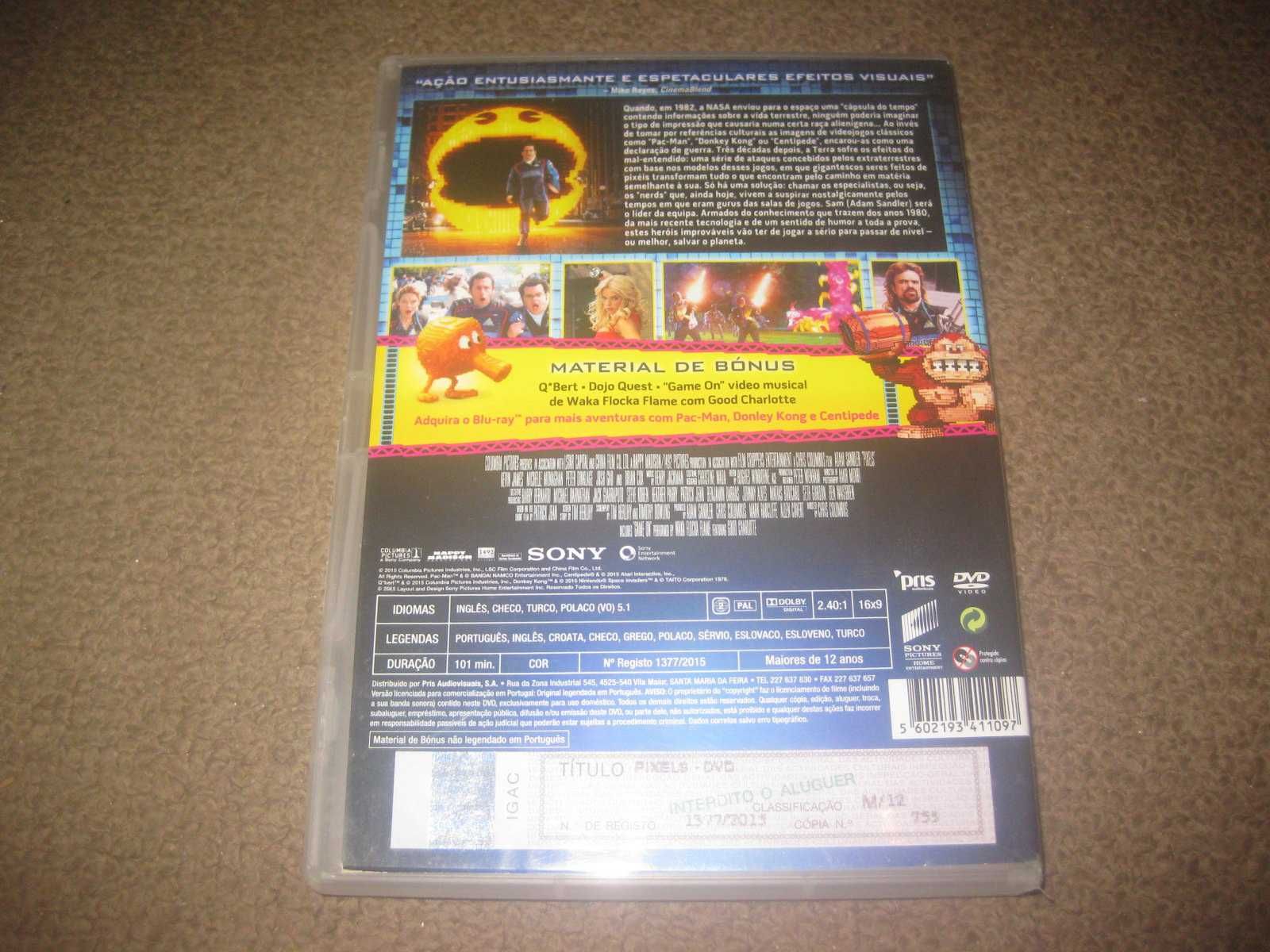 DVD "Pixels" com Adam Sandler