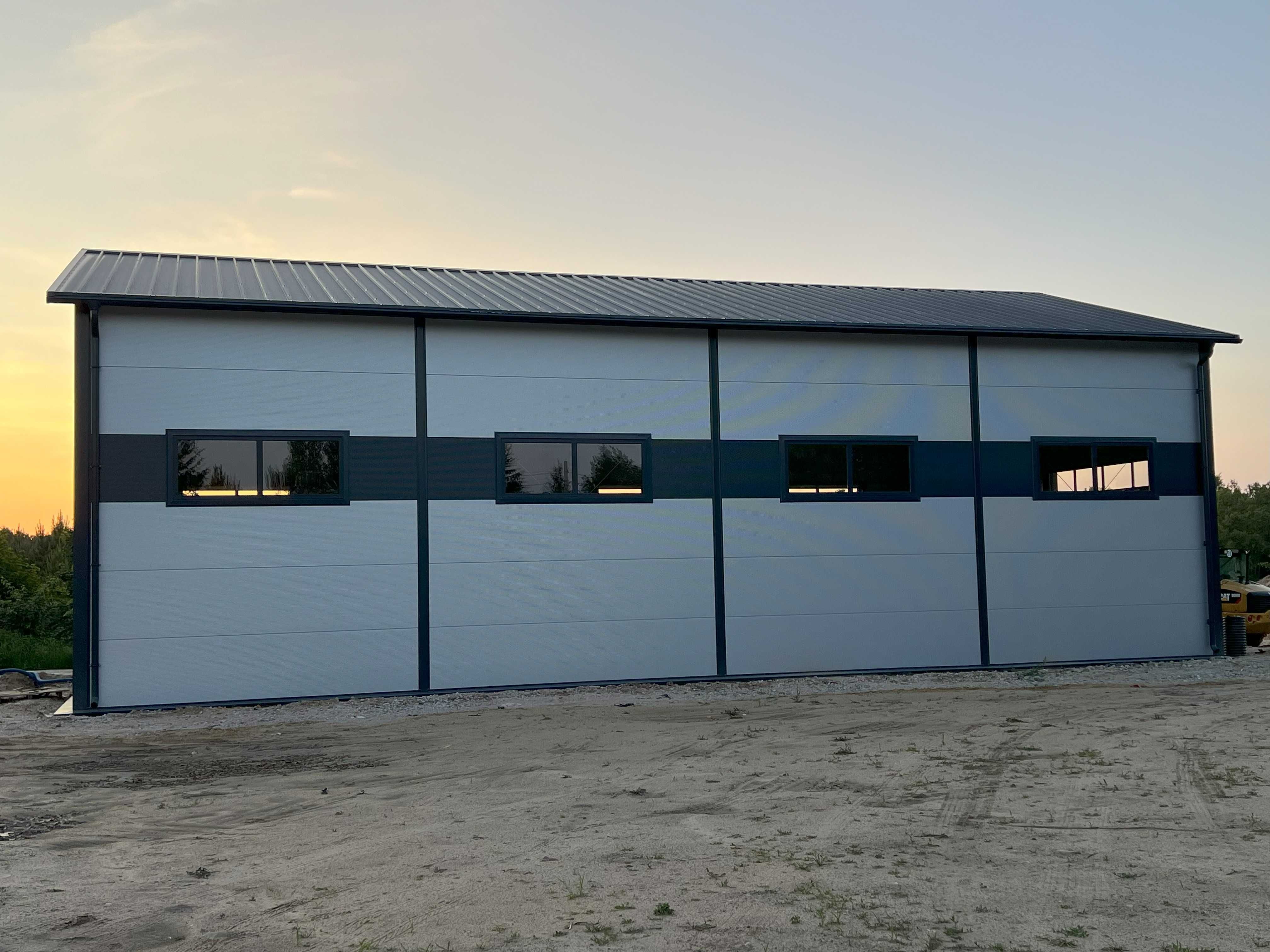 Hala stalowa z płyty warstwowej, ocieplana 12x20x6